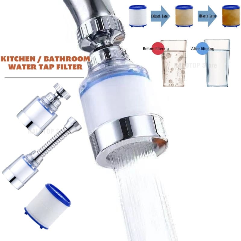 Torneira De Água De Cozinha Filtro Borbulhador Pressurizado Remover Cloro Metal Pesado Filtrado Para Filtragem De Banho Dura Purificador