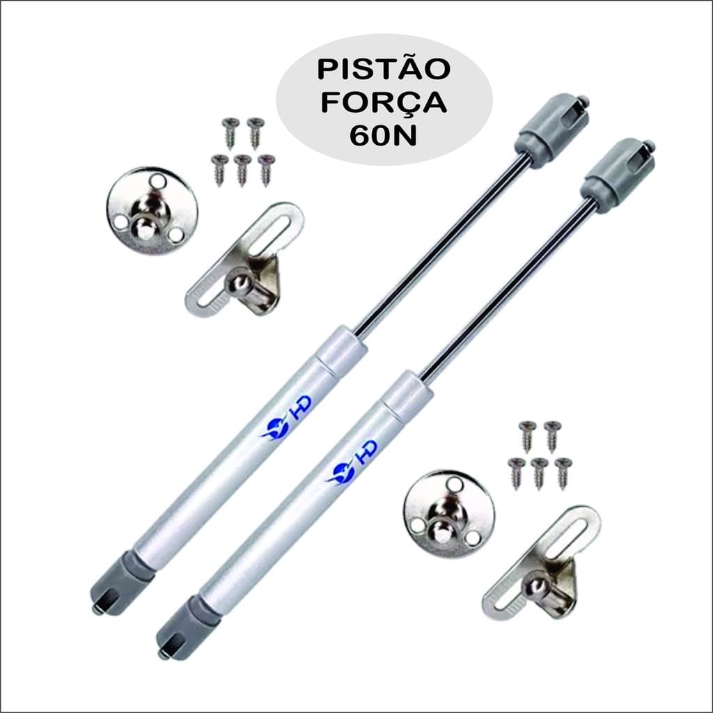 Kit 2 Pistão Amortecedor Para Porta De Armário e Moveis Abre Pra Cima Gás 60n