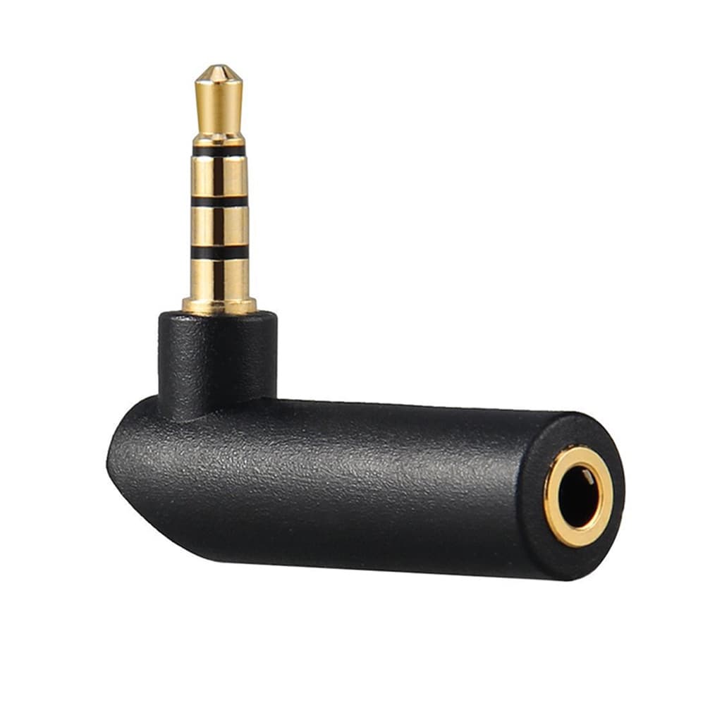 Adaptador Fone P2 3.5mm macho Fêmea em ângulo ( 4 polos TRRS )