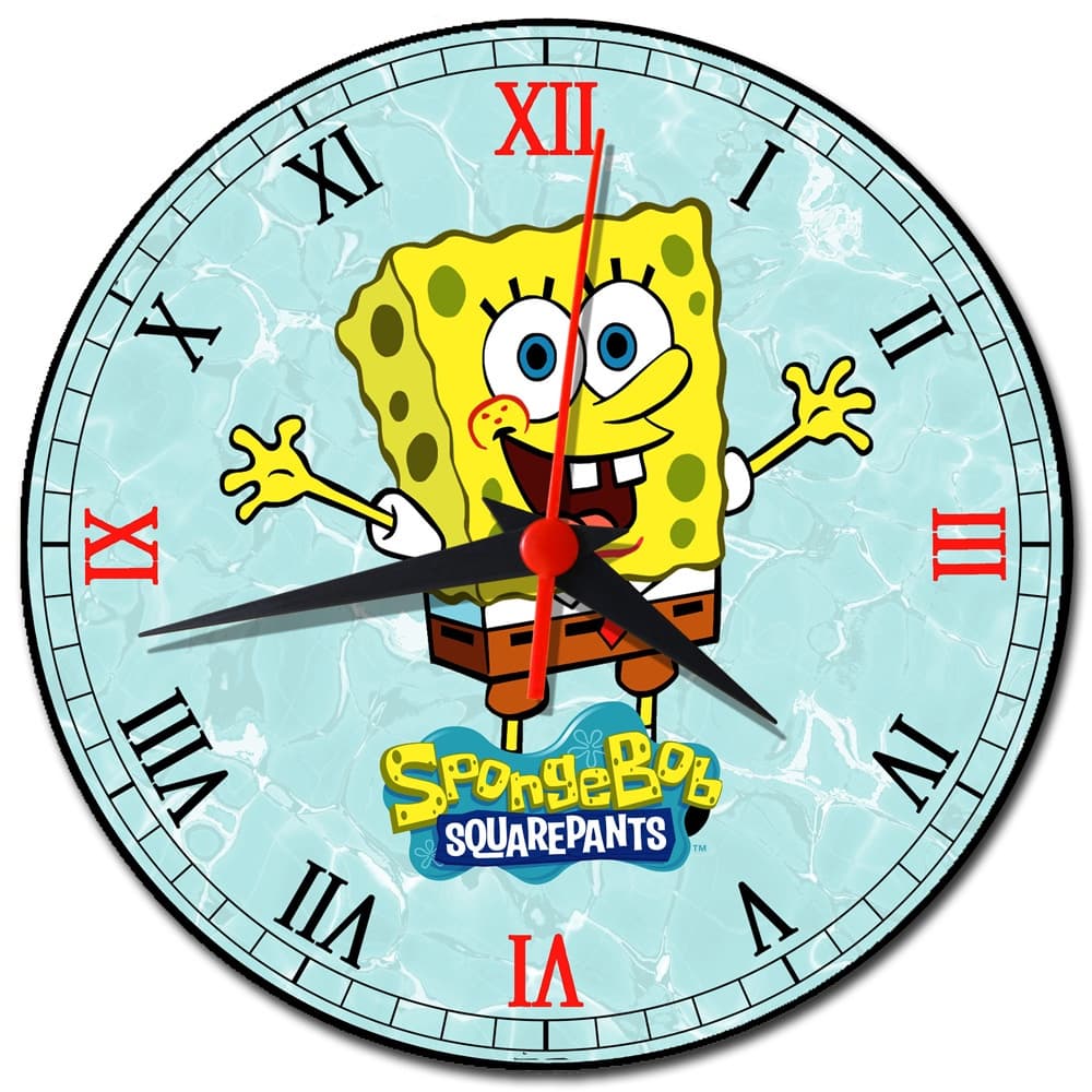 Relógio de Parede Do Bob Esponja Decoração Personalizado