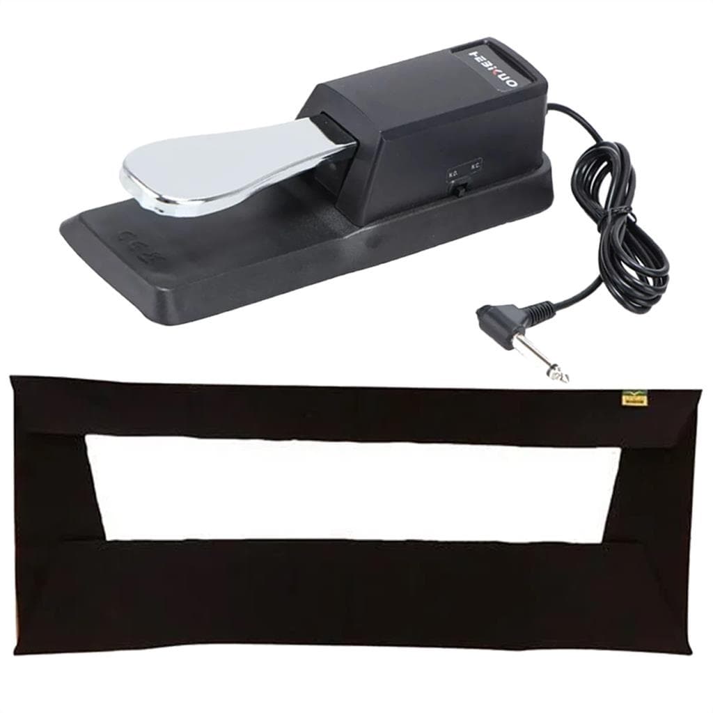Kit Tecladista Com Pedal Sustain + Capa Cobertura Protetora Piano Digital