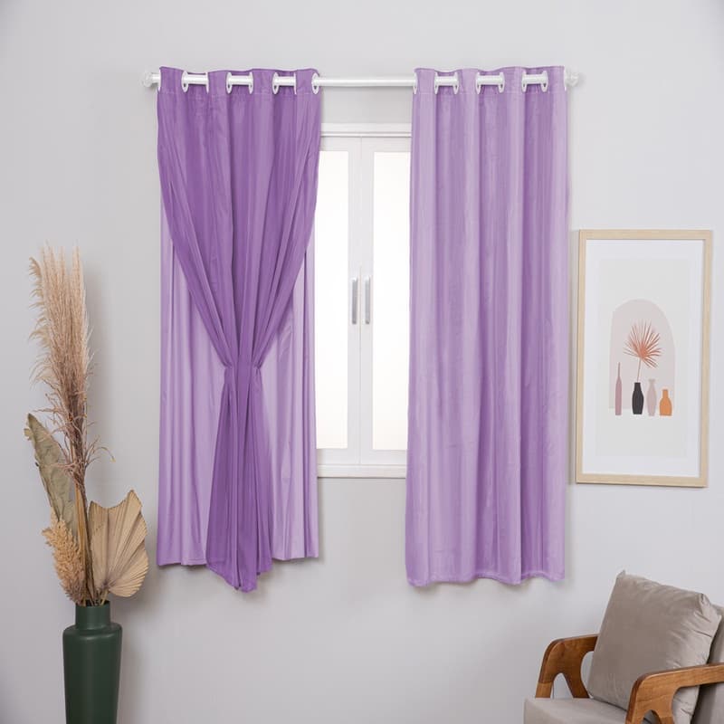 Cortina Blackout Prata Com Voil Liso 2,80 M X 2,30 Metros