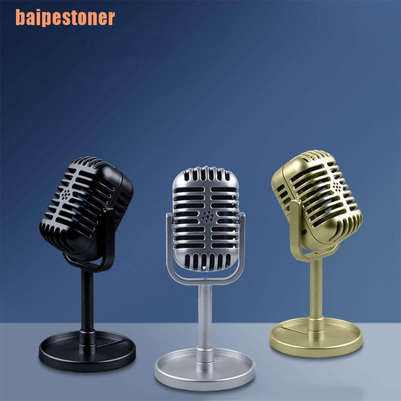 Microfone Baapestoner Dinâmico Estilo Clássico Retro Modelo Universal Retro