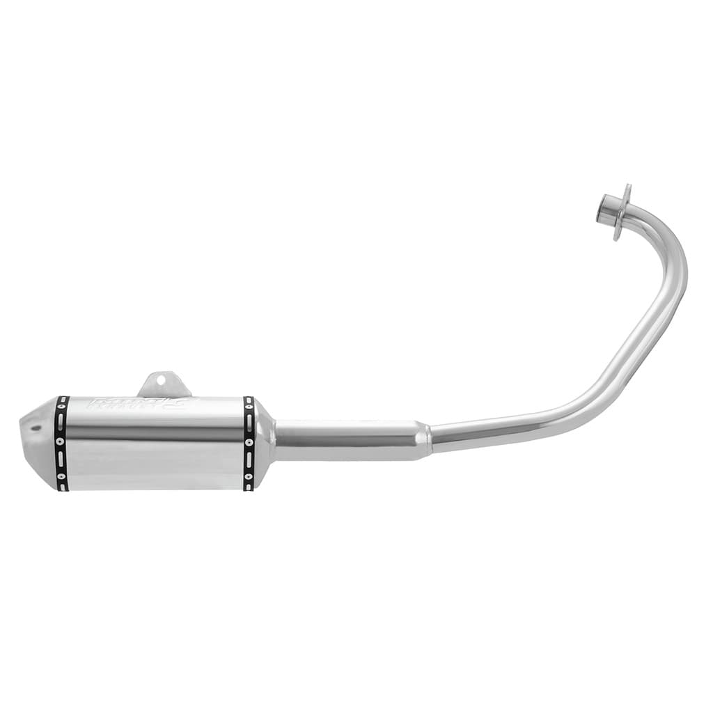 Escapamento Escape Esportivo Moto Pro Tork Mini 3 Stamp Titan Es 125 2000 - 2004 Cromado Ponteira