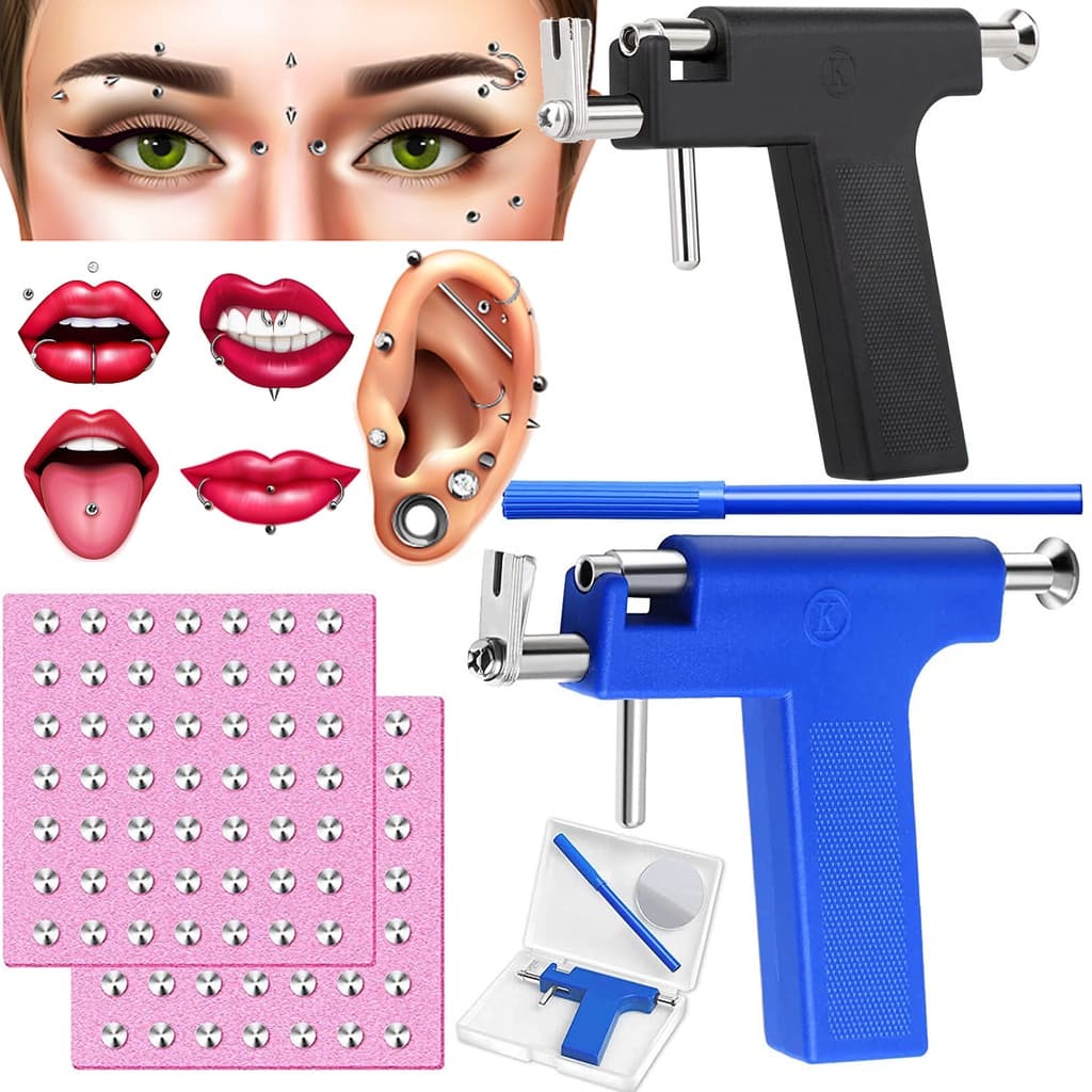 Kit Profissional De Pistola De Perfuração De Nariz De Orelha