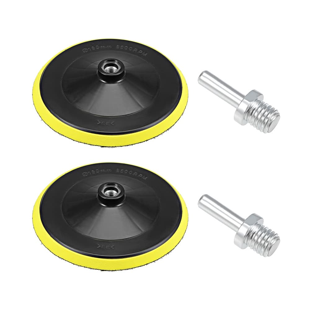 kit 2 base Suporte lixa velcro 115mm Rosca M14 + Adaptador