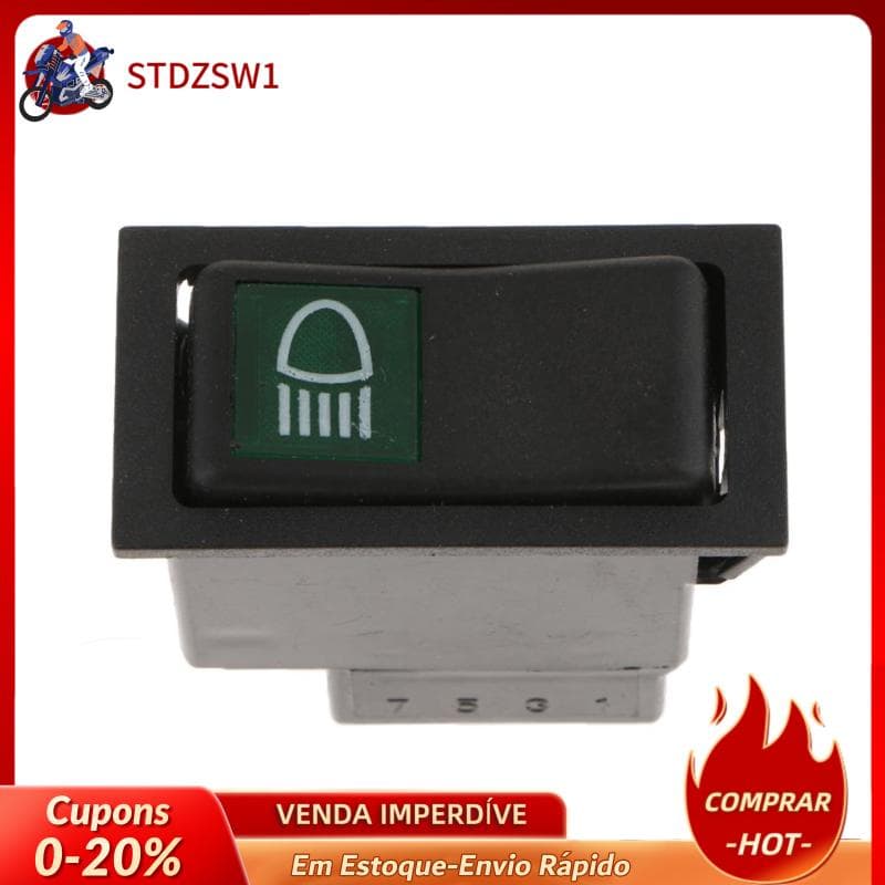 [stdzsw1] Interruptor Oscilante Do Farol Trem De Engenharia De Caminhão De Carro De 3 Pinos No Botão