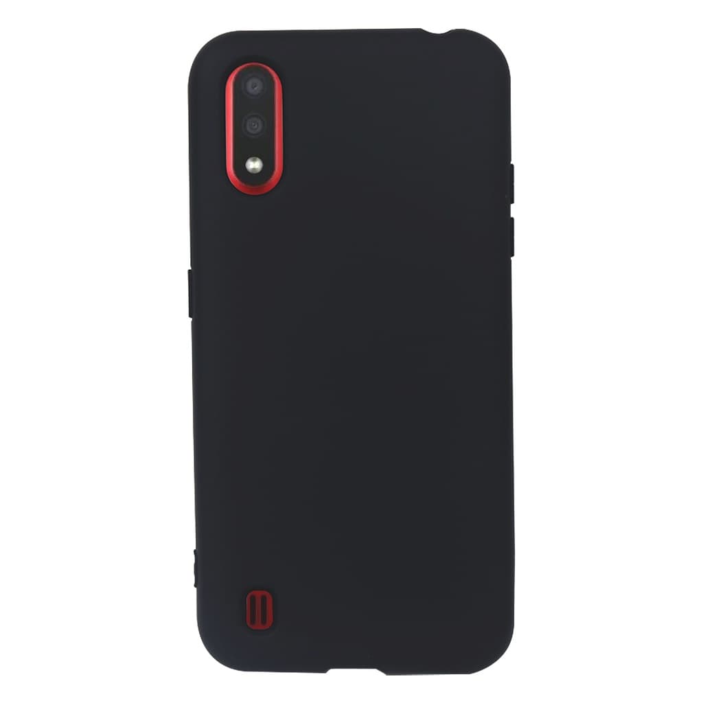 Capa Aveludada Preta + Película De Hydrogel HD Compatível Para Galaxy A01 A015 5.7