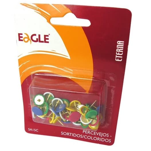Percevejos Revestidos De Vinil Eagle Blister Com 50 Unidades