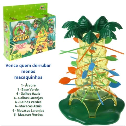 Kit 3 Jogos Pirata, Cada Macaquinho e Pinguim Infantil