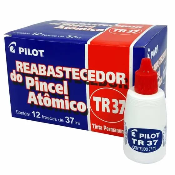 Tinta Refil Pincel Atômico Vermelho 37ml Cx. 12 Un Pilot