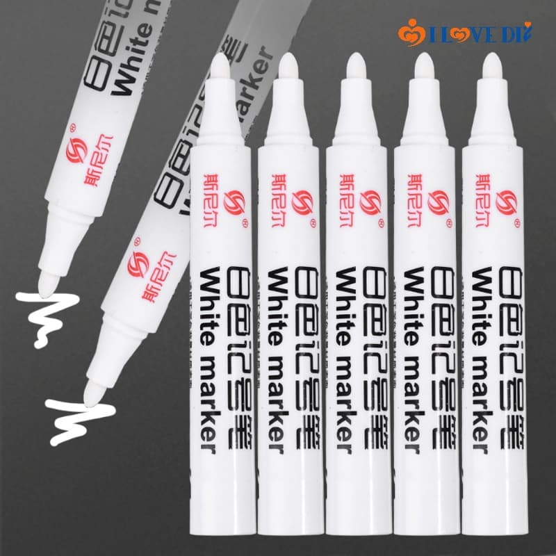 Caneta Marcadora De Metal Oleosa Branca/Pneus De Gel Permanente À Prova D'água Pintura De/Material Escolar De Escrita Para Estudantes