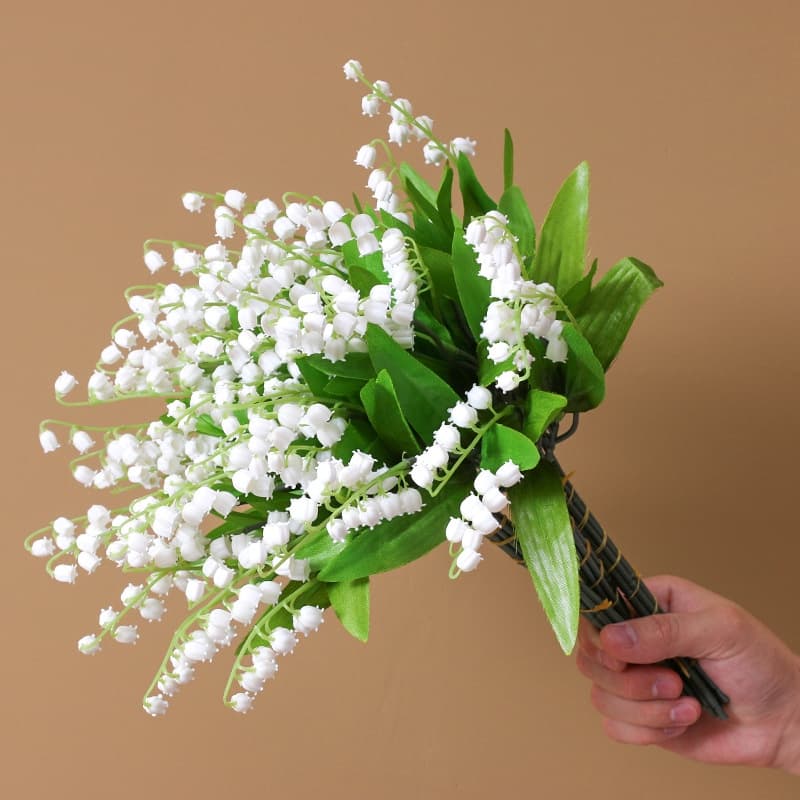 Lírio Artificial Da Flor Do Vale Estilo Europeu ins wind Pequeno Casamento Fresco Novo Produto Segurando bouquet De Plástico Macio Falsa