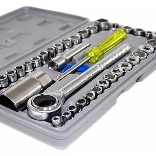 Kit Maleta Chave Catraca Reversível Jogo De Soquetes 40 Pçs multi funções