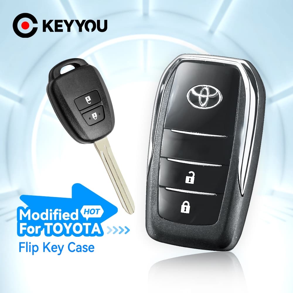 Para Acessórios Do Toyota Flip Key Case Vios Gen 3 4 Yaris Modificado Chave De Carro Remoto Com Logotipo