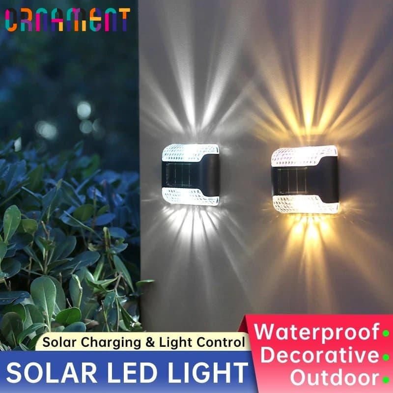 2 Lâmpadas De Parede De Luz Solar LED , Lâmpada De Interruptor Automático Com Detecção Inteligente , Iluminação Decorati