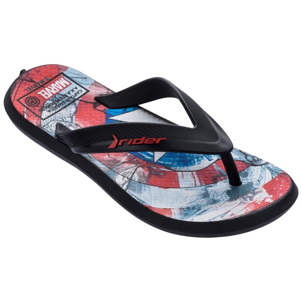 Chinelo Dedo Rider Marvel Infantil Masculino America 23/45