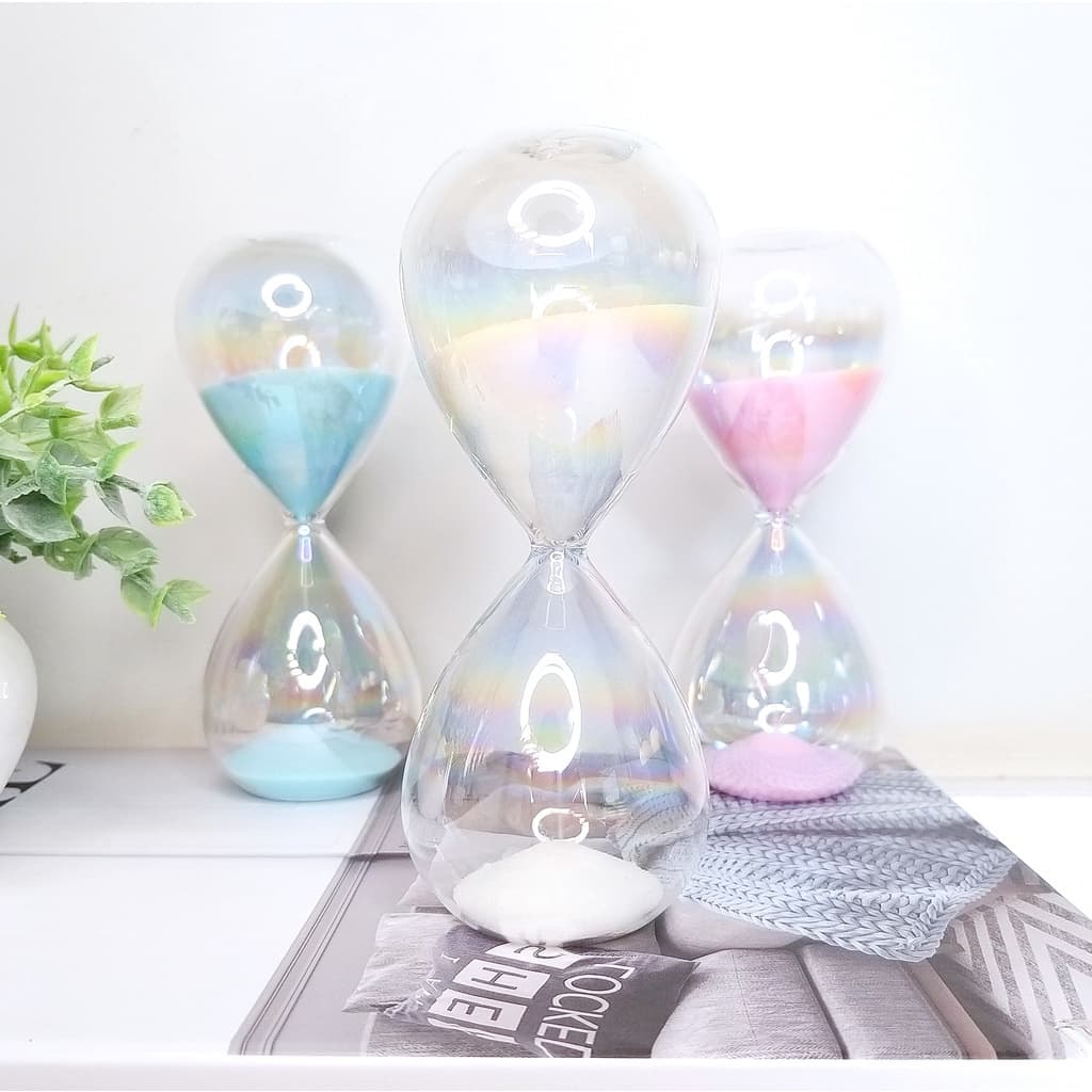 Ampulheta de Vidro Furta Cor / Temporizador de Areia DECORATIVO
