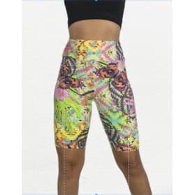 Kit Com 2 Bermudas Plus Size Fitness Ciclista Feminina Estampada Academia Treino Suplex