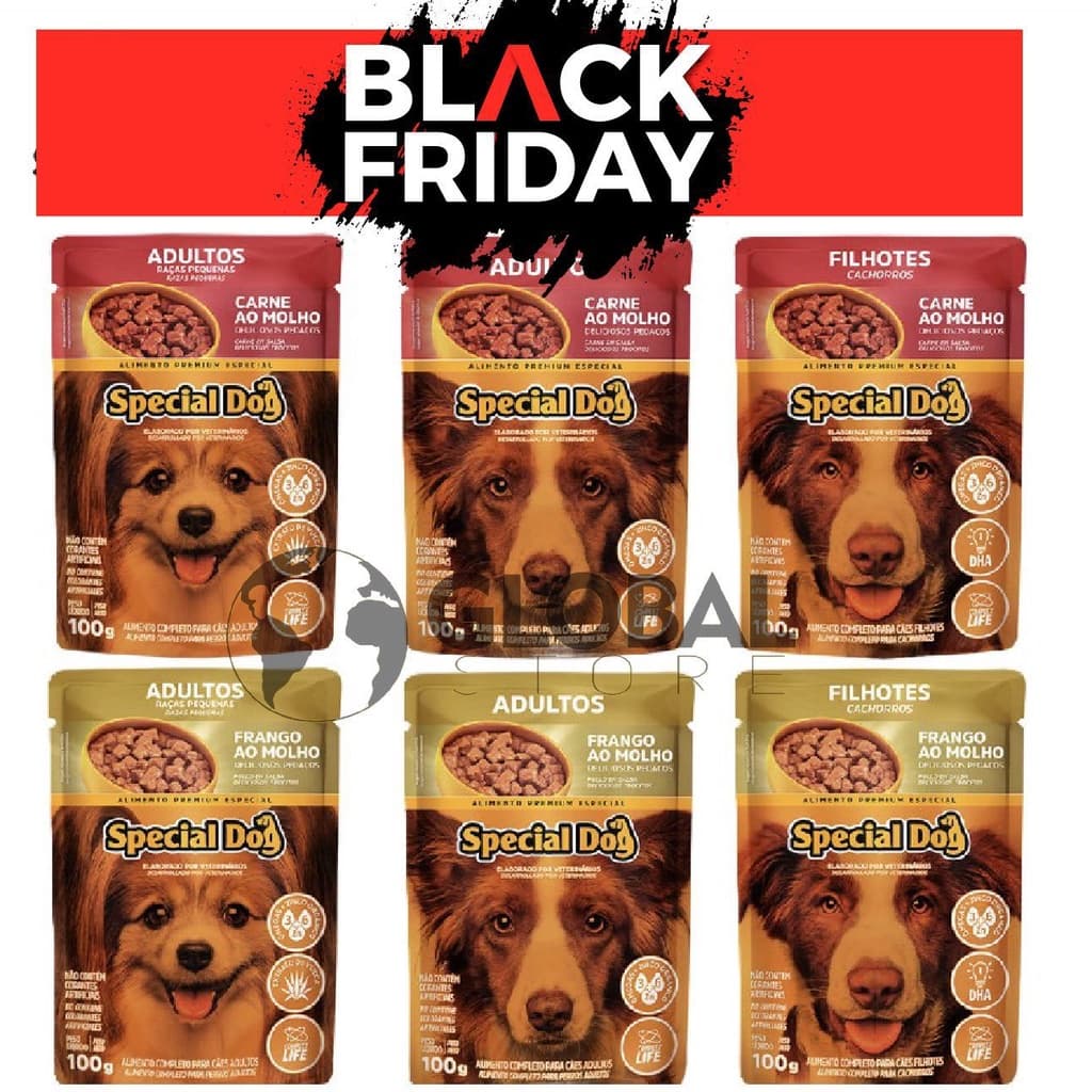 Sache Special Dog caes cachorro todos tipos animais pet 100g ração úmida macia