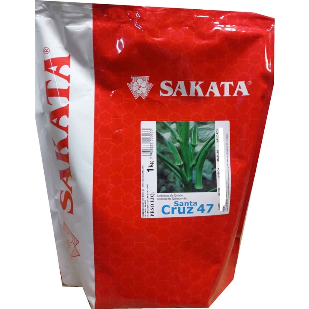 Sementes Quiabo Santa Cruz 47 Pacote 1kg Sakata
