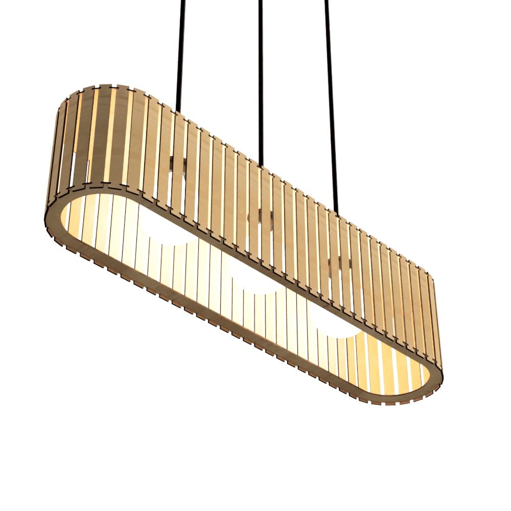 Luminária Lustre Pendente Via Láctea Modelo Ripado - Decoração Sala Quarto Escritório Cozinha