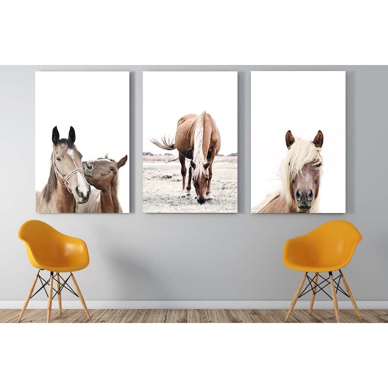 Quadro Decorativo cavalo Amimais  , decoração casa Quadro Decorativo Cavalo tamanho grande Decoração para sala casa cozinha quarto Quadro decorativo Cavalo Moderno Decoração sala Quarto Retro arte #22