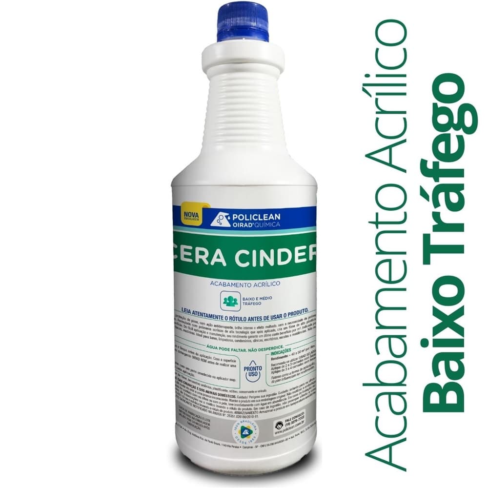 Cera Cinderela Acabamento Acrílico De Alto Brilho E Ação Antiderrapante 1 Litro