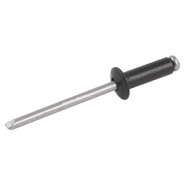 Rebite de Repuxo em Alumínio 4,0 mm x 16 mm Preto - Pacote com 50 Peças Nove54