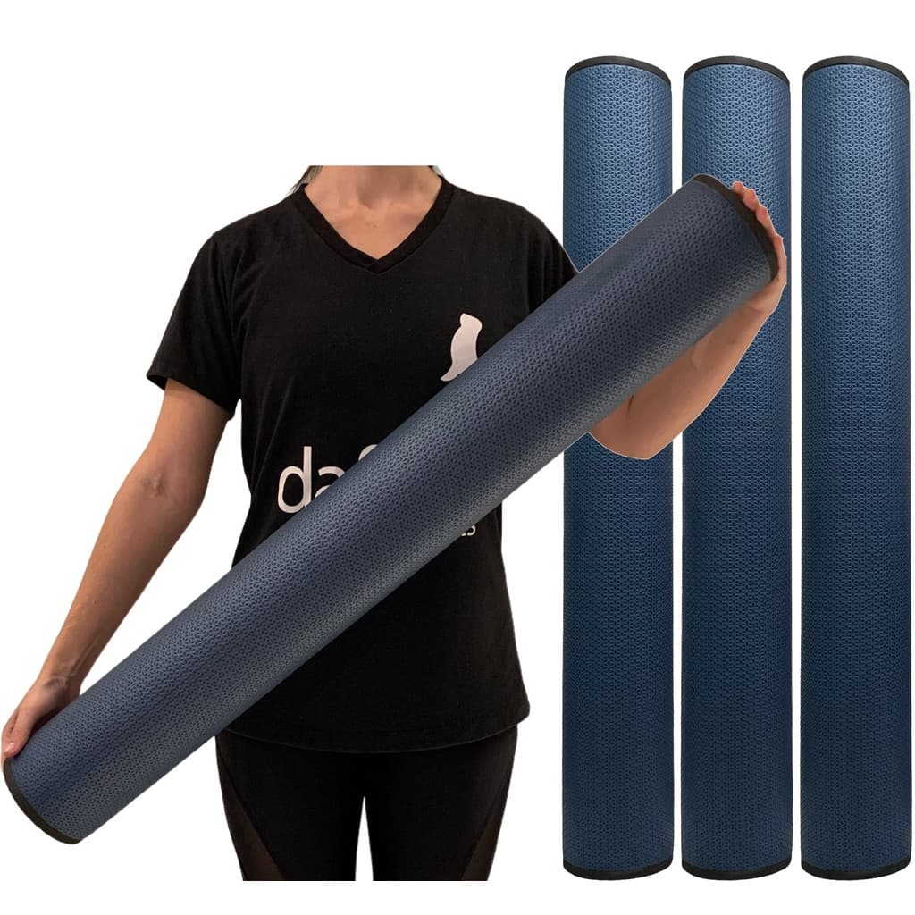 KIt 3 Rolos Massagem Liberação Miofascial 90x12cm Azul Marinho DF1071 Dafoca Sports