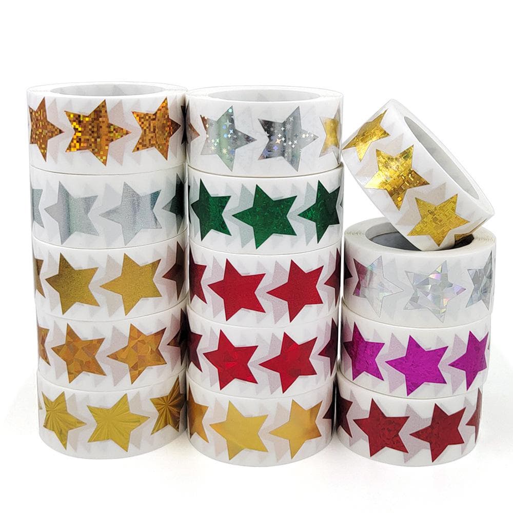 500pcs Adesivos Glitter Star Stickers Para Crianças Rótulos De Planejador De Comportamento Estudantil , Sala De Aula