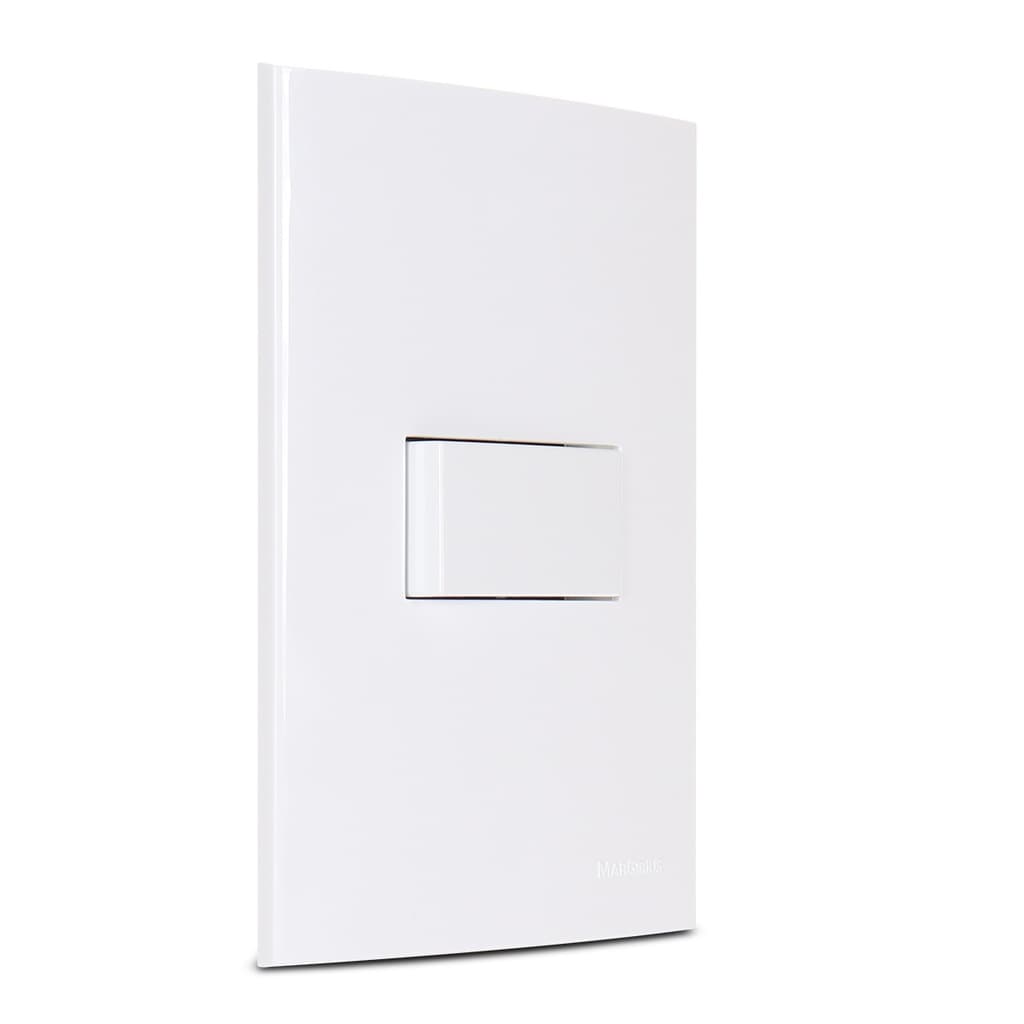 Interruptor Simples 4x2 - Branco Sleek Margirius