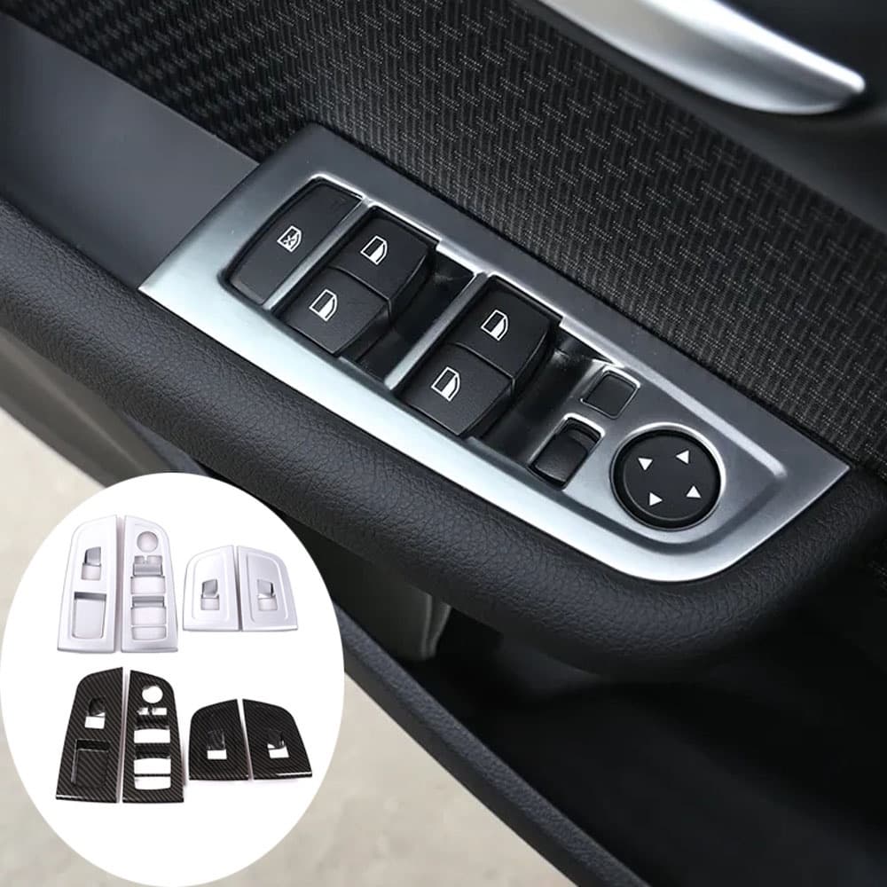 ABS Estilo Do Carro Janela De Vidro Elevador Botão Quadro Guarnição Capa Adesivo Apto Para BMW Série 1 2017-2020 Acessór