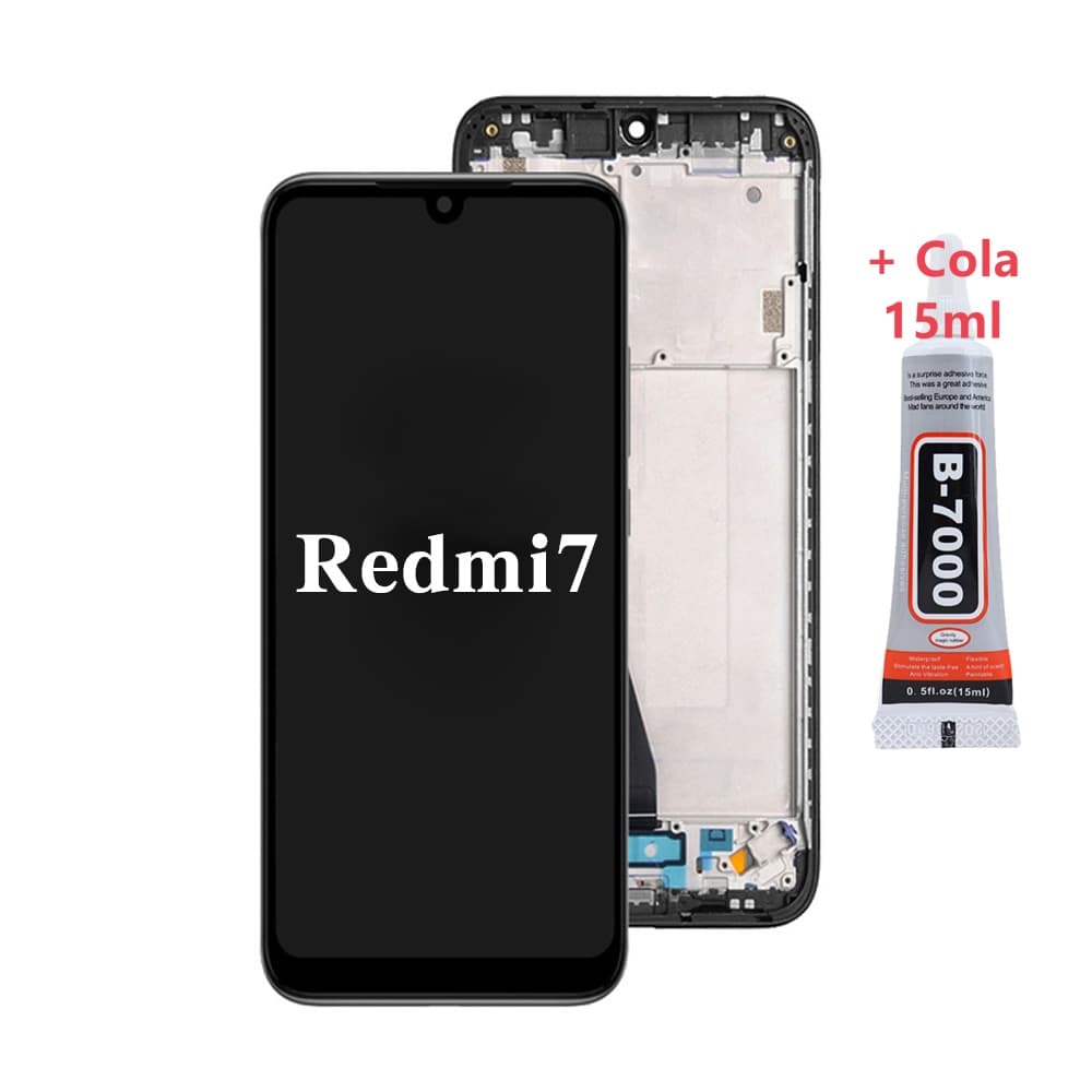 VIVID Para Xiaomi Redmi 7 Tela Frontal Touch Display Compatível M1810F6LG Lcd Com Aro