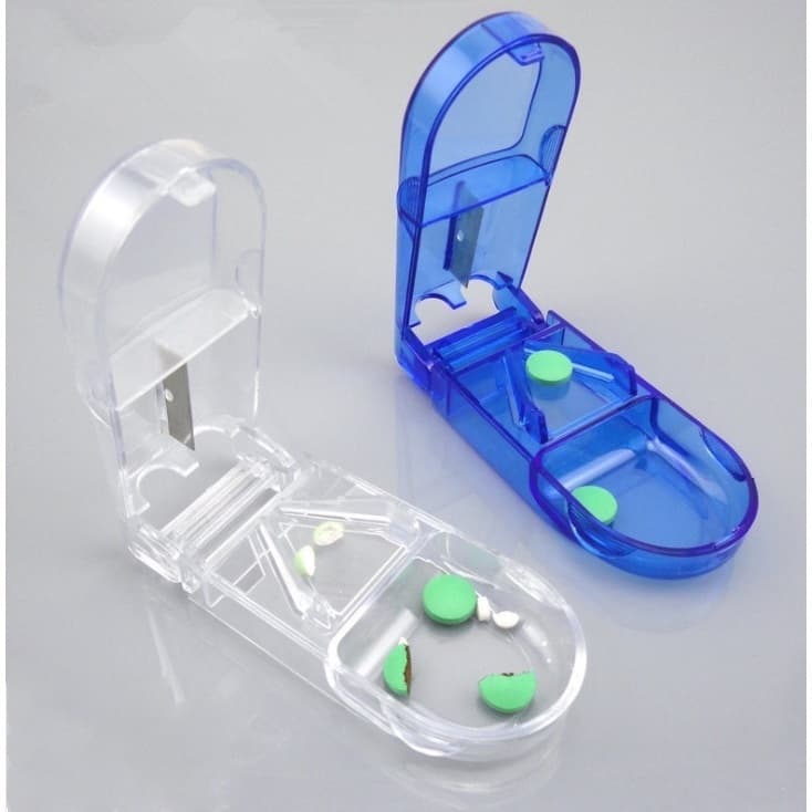 Medicamentos Comprimidos De Pequeno Divisor Caixa De Corte Transparente/Cortador De Comprimidos Plástico