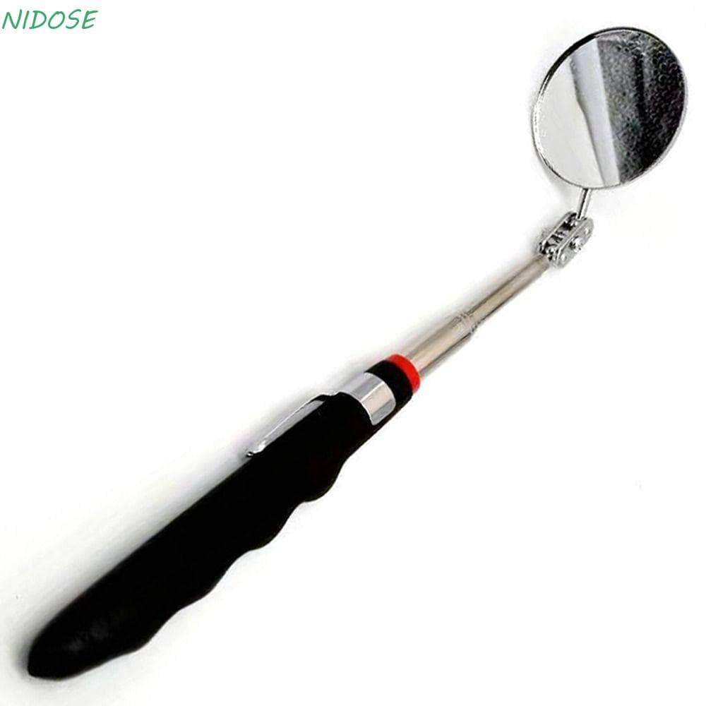 Espelho Redondo NIDOSE , Aço Inoxidável Estende De Inspeção Telescópico De 24-73 Cm , Ferramenta Preta