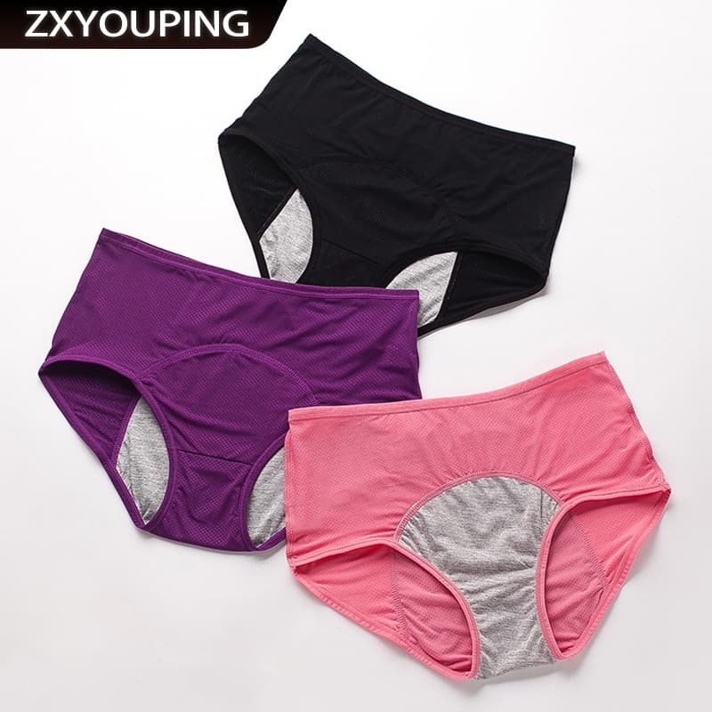 3 pcs feminina/calcinha antibacteriana/calsinha absorvente/calcinha mestrual/ para menstruação