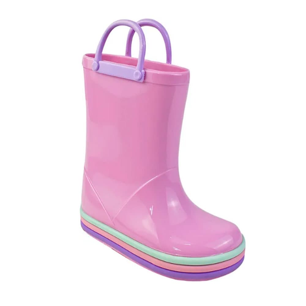 Bota Galocha Infantil Com Alça Luelua Rosa