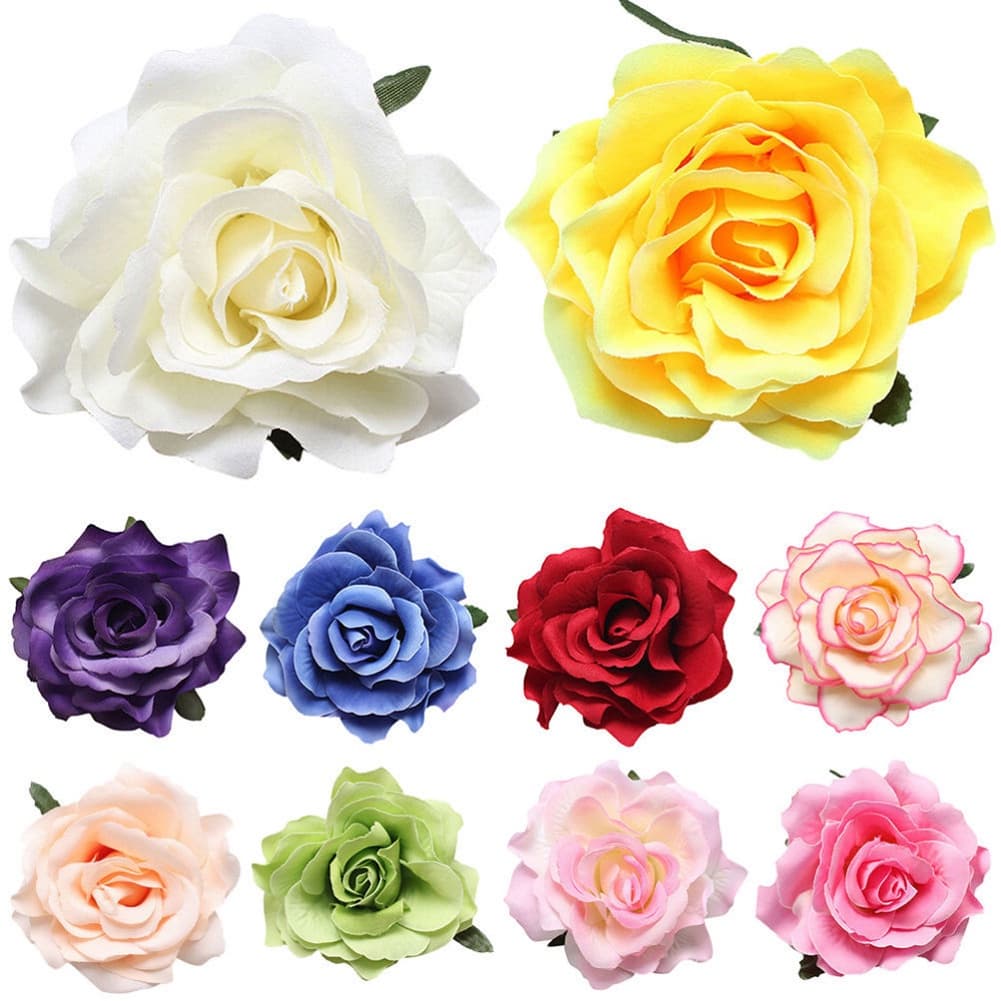 1Pcs Rose Flower Hairpin Bridal Hair Clip Broche De Noiva Para Festas De Casamento Acessórios De Cabelo