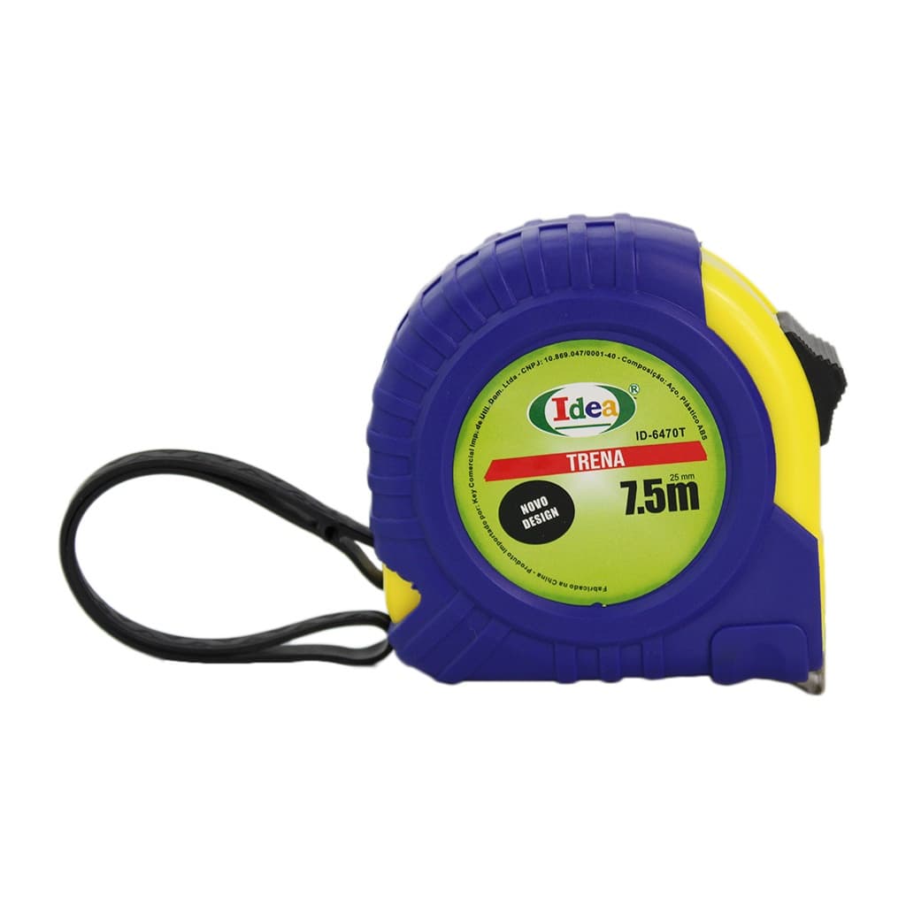 Trena Fita Métrica 7,5 Metros Emborrada Com Trava Fita 25mm