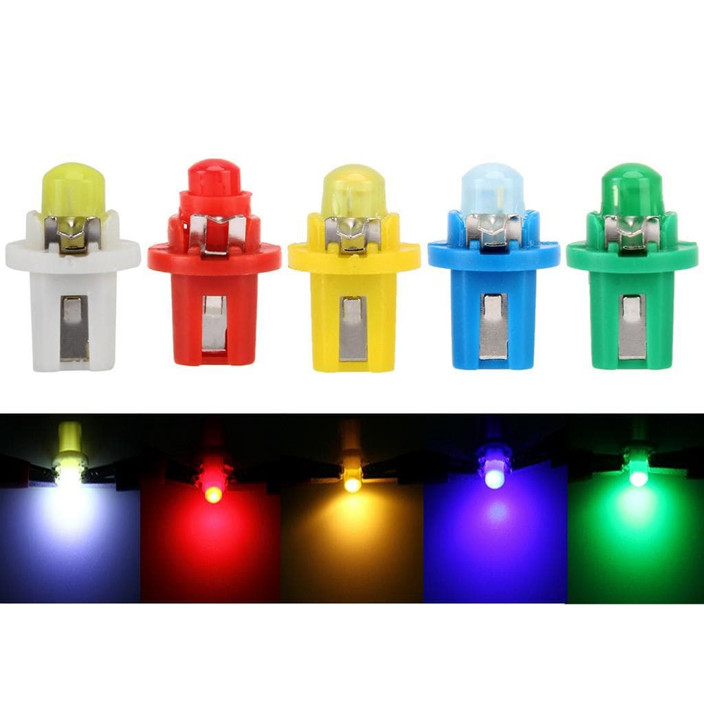 Kit 5/10 x Lampada Led Automotiva T5 b8.5 12v unidade Lampada painel carro
