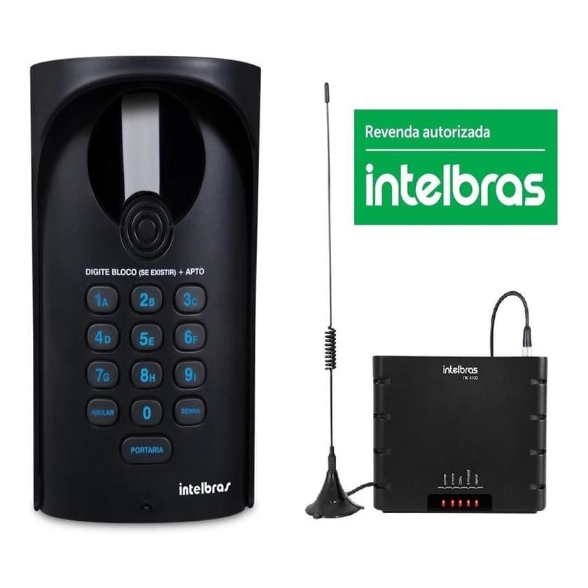 Porteiro Coletivo Intelbras c/ Interface GSM Sem Fio: Interfone p/ Condomínio via Celular