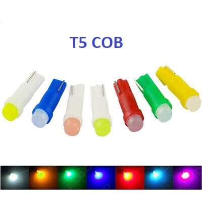 5/10 x Lâmpada Led Carro T5 COB painel 12v led T5 pinguinho painel moto camarãozinho e soquete