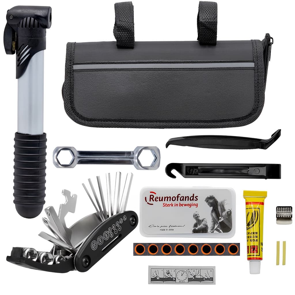 Kit Ferramentas Bike Chaves Remendo Reparo Bomba de Ar Bicicleta Bolsa Para o Quadro G-8