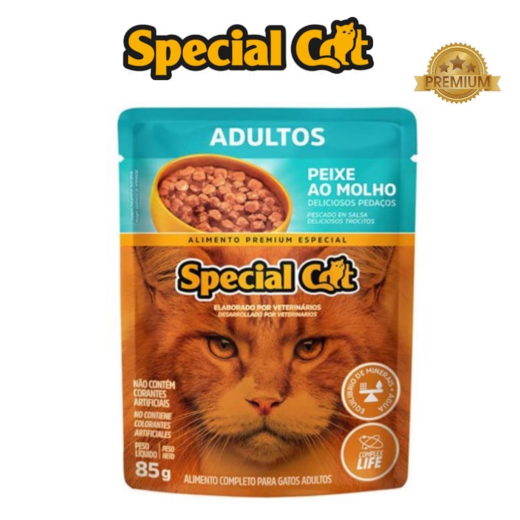 Special Cat Sache Gatos Adultos Peixe Ao Molho 85g