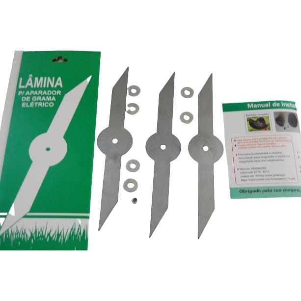 Lamina, Faca, Helice, Para Aparador De Grama. 3 Peças