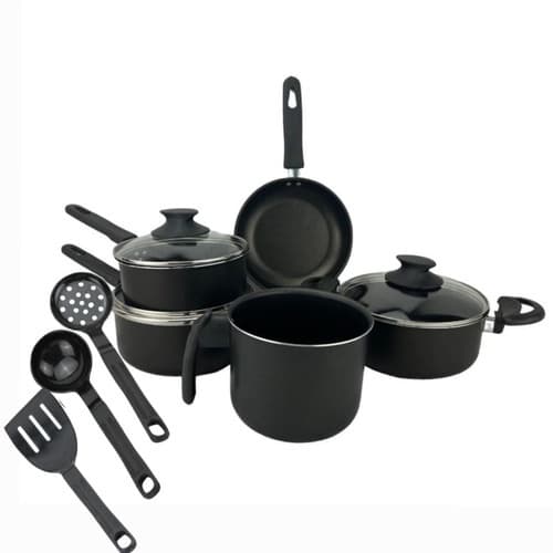 Conjunto De Panelas 8 Pçs Teflon Tampas De Vidro Promoção