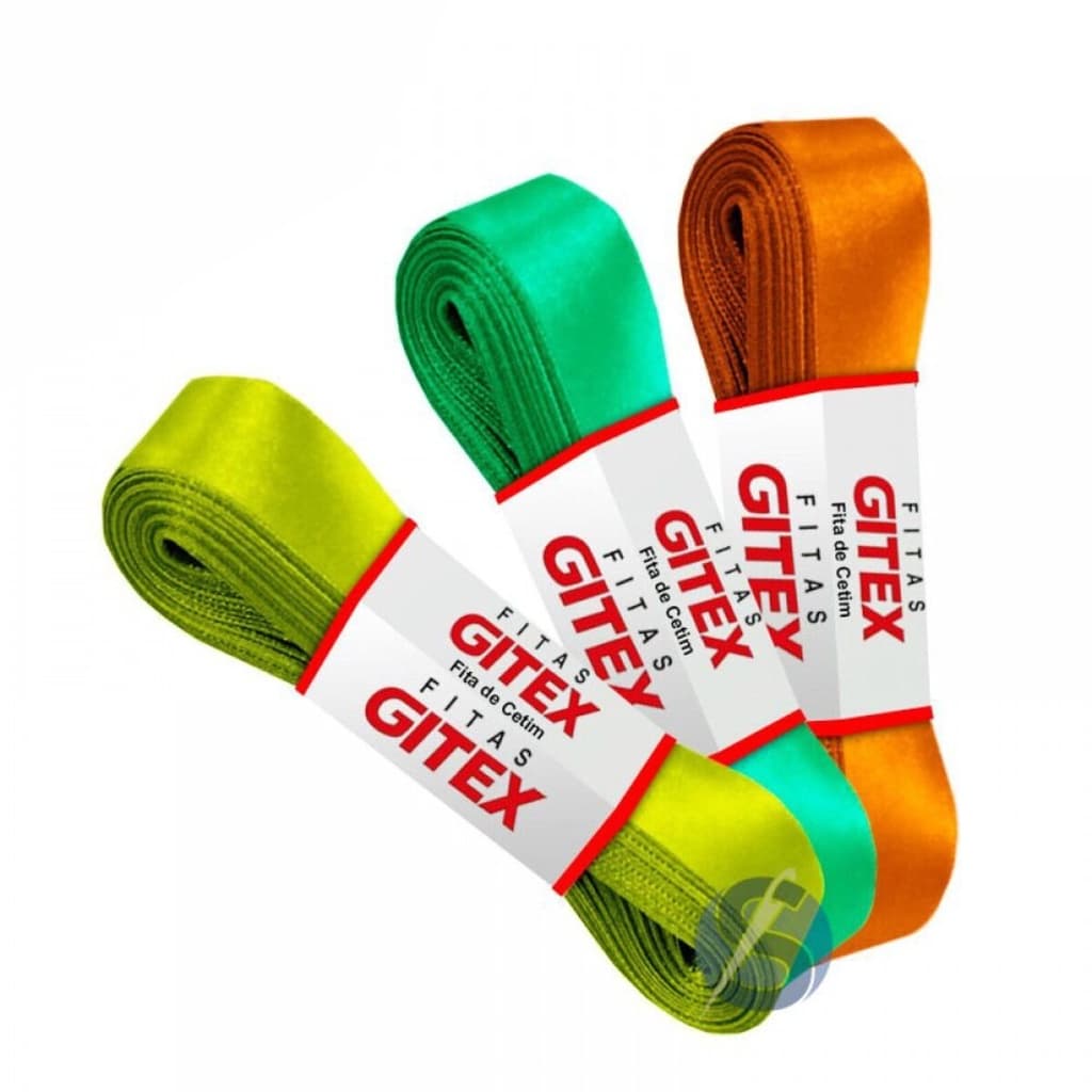 Fita de cetim - Gitex - Face simples - N°2 - 10mm x 10m
