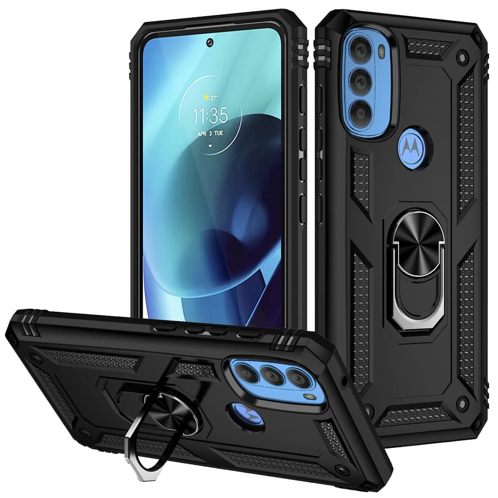 Capinha Suporte Anel Capa de celular para Motorola Moto G31 G41 G51 G71 G22 G52 4G 5G Magnética Anti Impacto