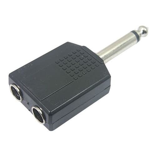 Duplicador Adaptador P10 Mono Mesa Fone Microfone